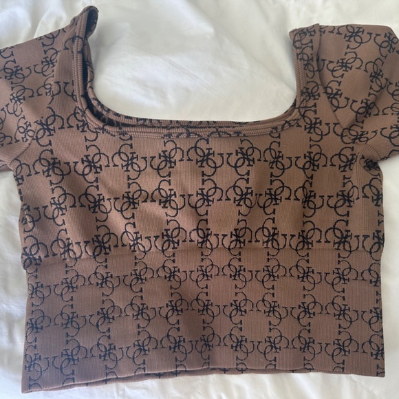 GUESS? Logomania Brown & Black Ribbed Active Set Size XS - Picture 8 of 11